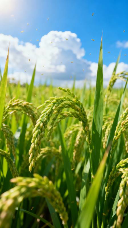 稻穗随风舞图片