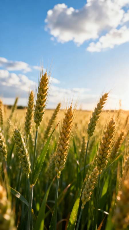 金麦迎风摇曳图片