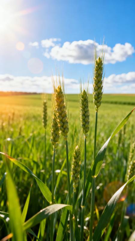 金麦迎风摇曳图片