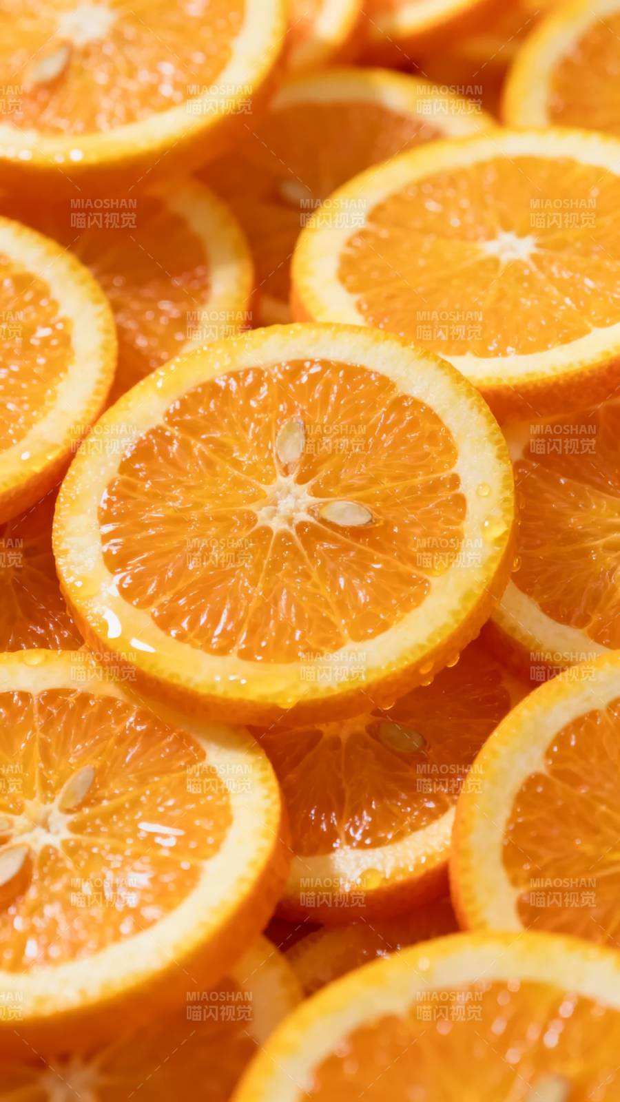 橙片堆叠 鲜嫩多汁图片