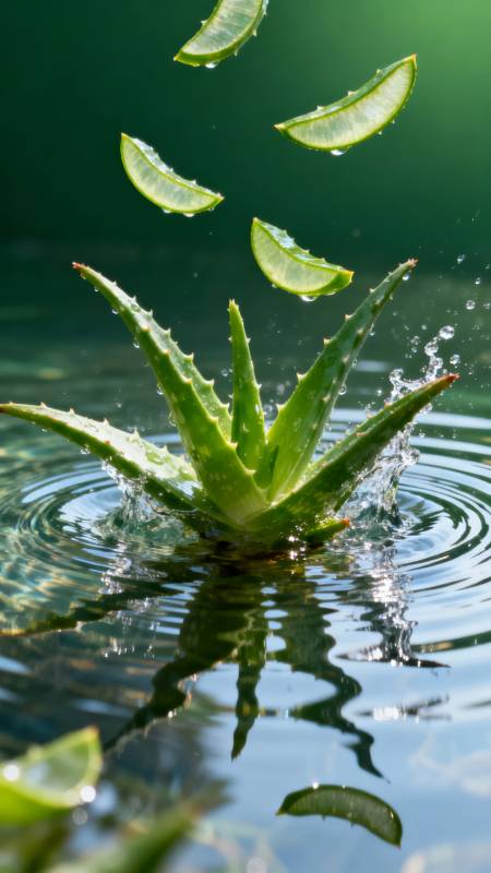 芦荟入水溅起水花图片