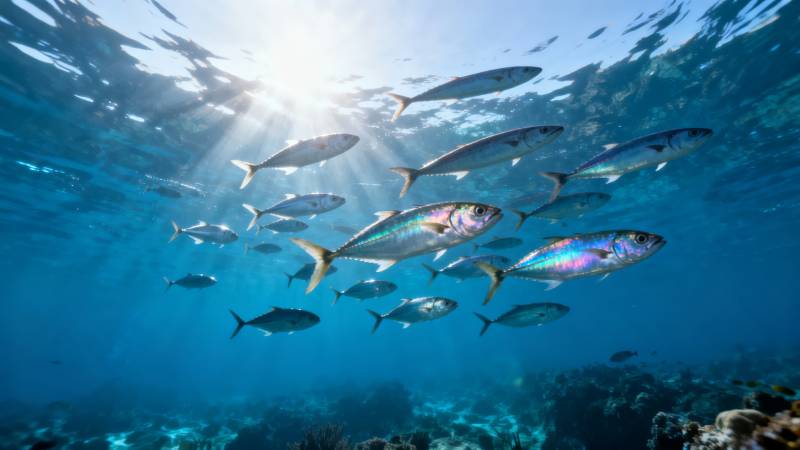 鱼群游弋海底世界图片