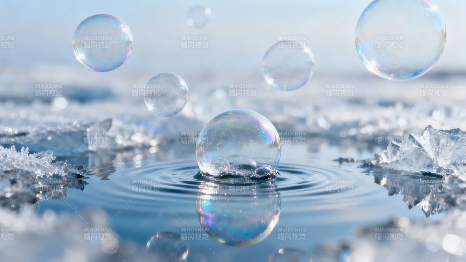 冰晶水泡图片