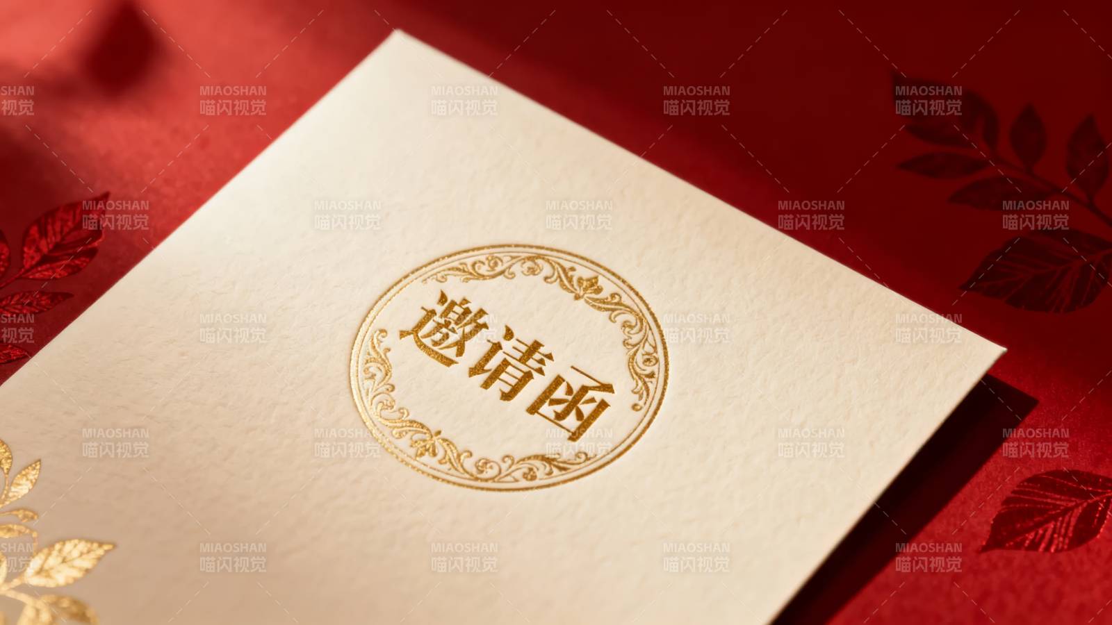 金色邀请函图片