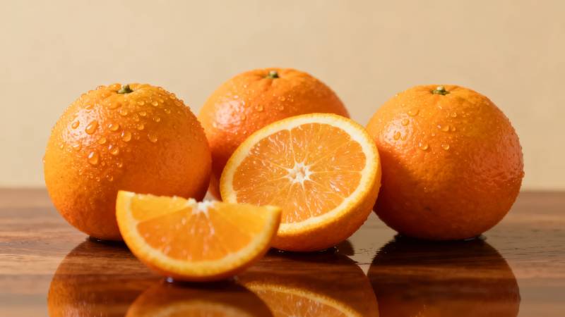 新鲜橙子特写图片