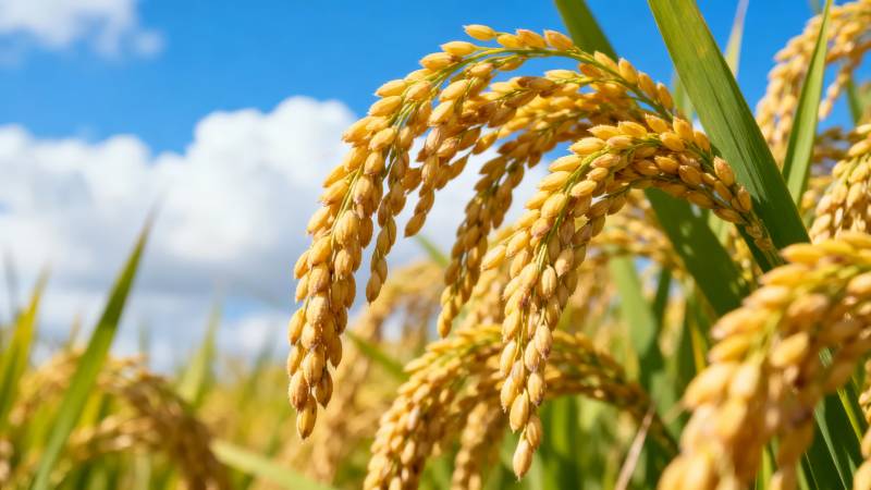 金秋稻穗丰收景图片