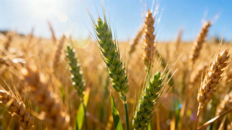 金麦迎风摇曳图片