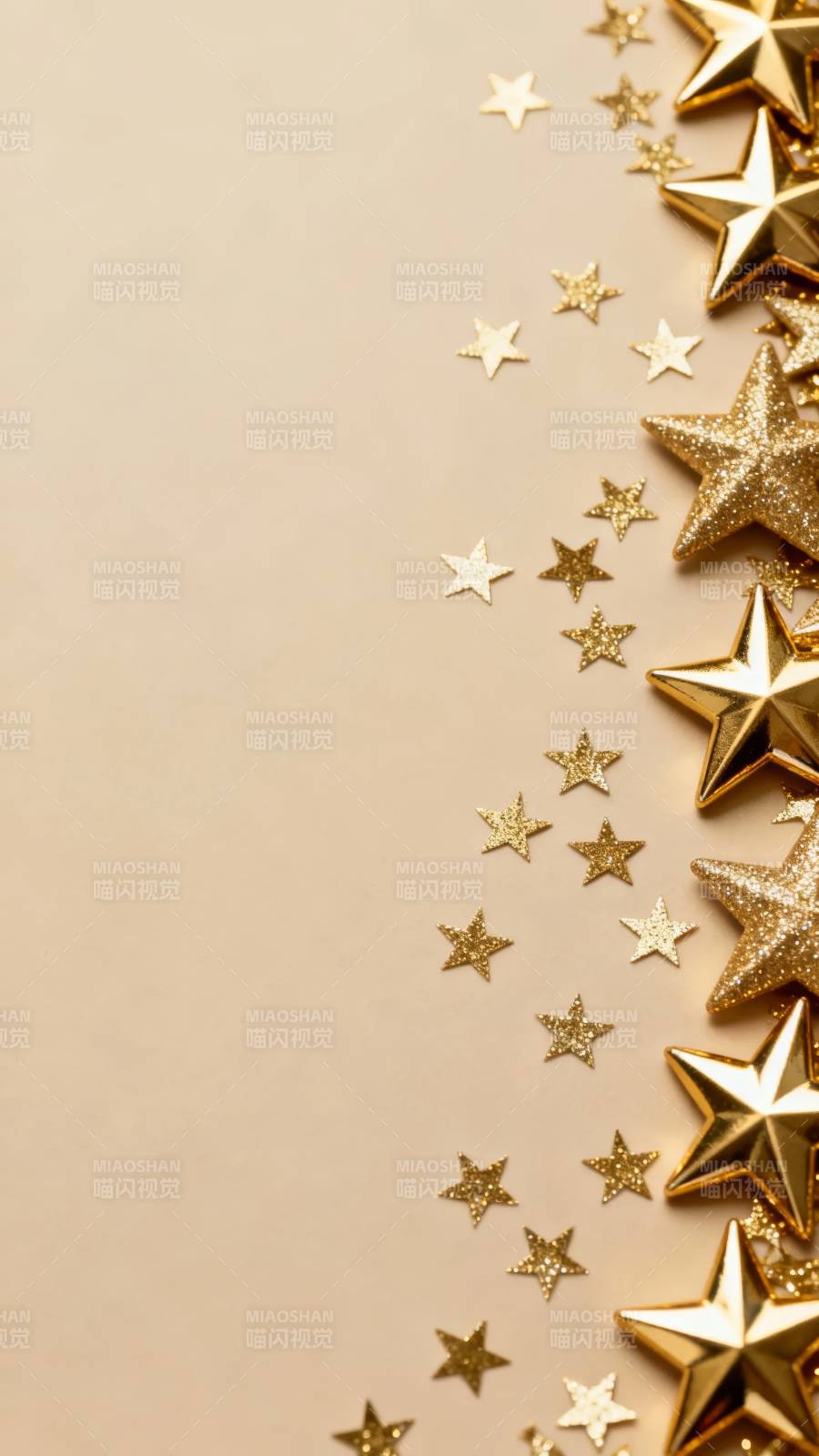 金色星星装饰边框图片