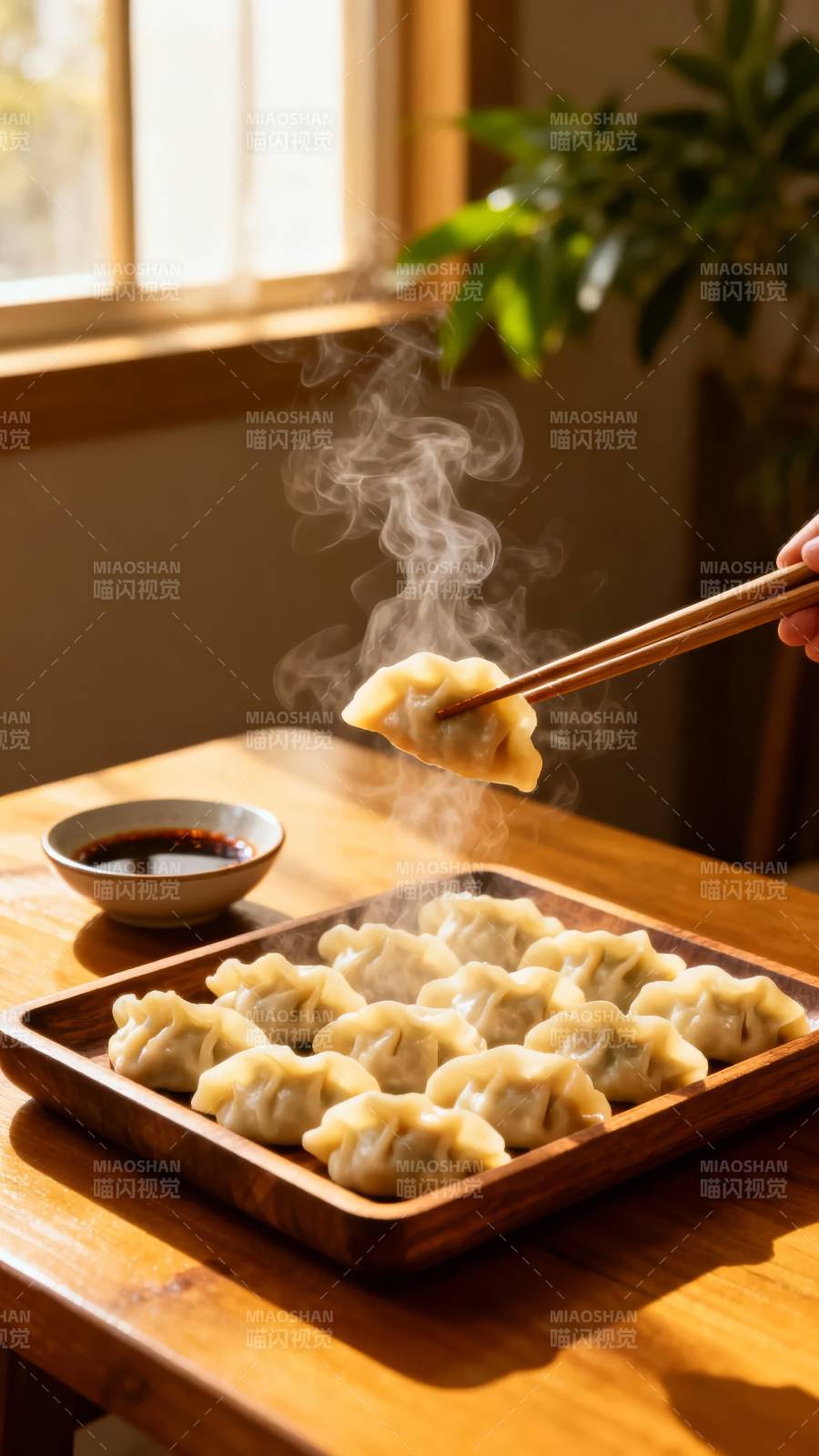 热腾腾的饺子图片