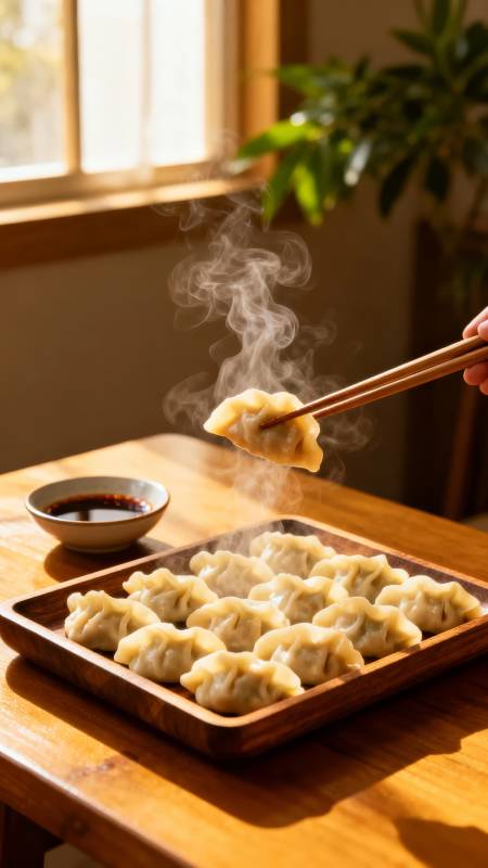 热腾腾的饺子图片