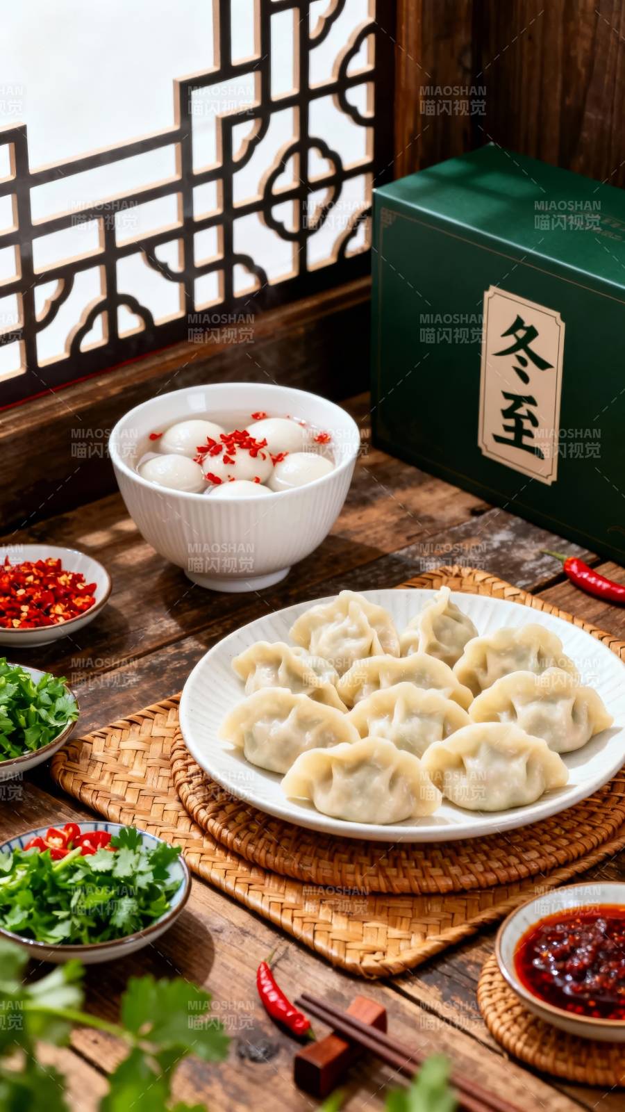 冬至团圆饺图片