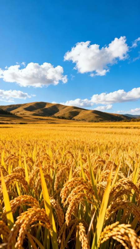 金秋稻田风光图片