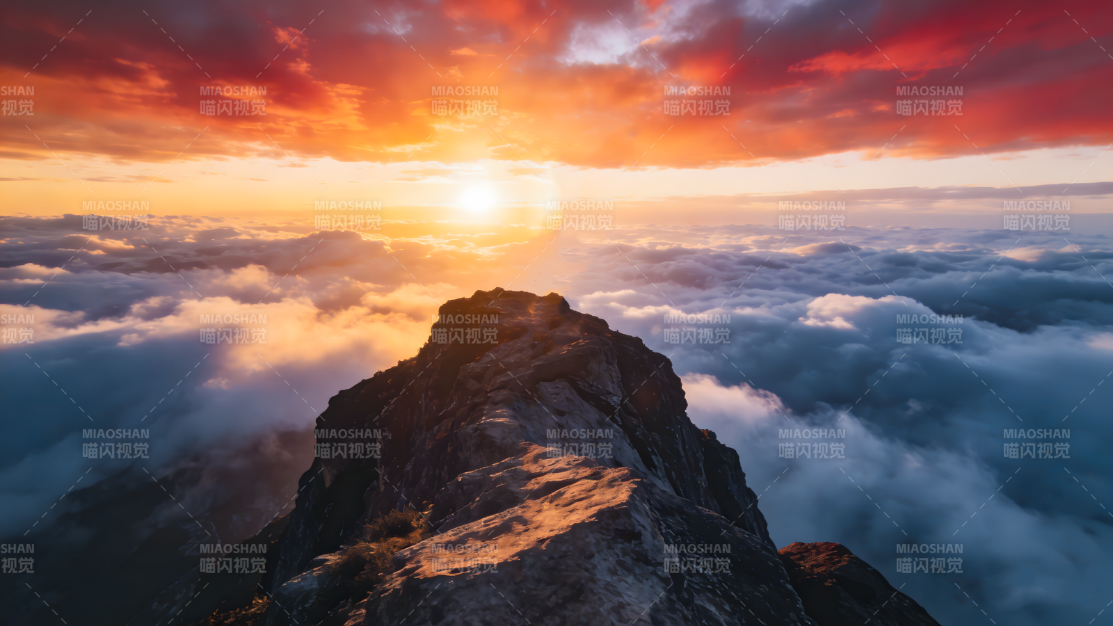 云海日出峰巅图片