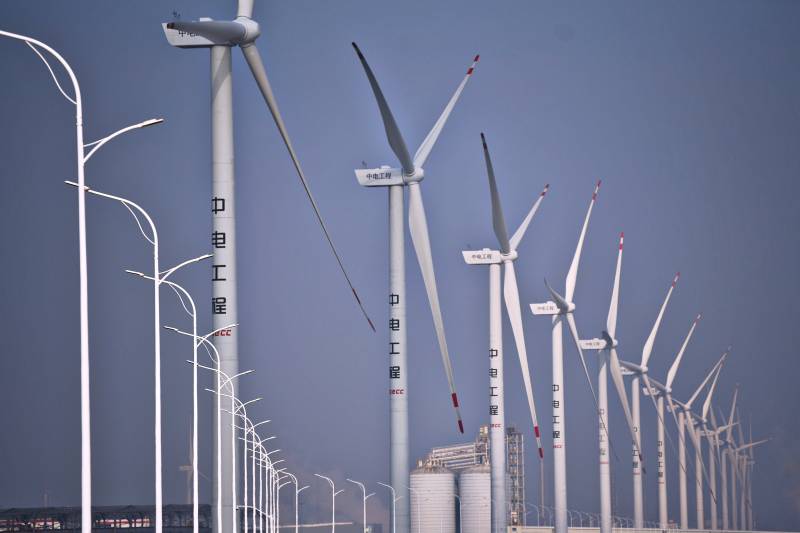 浙江海盐杭州湾风力发电场图片
