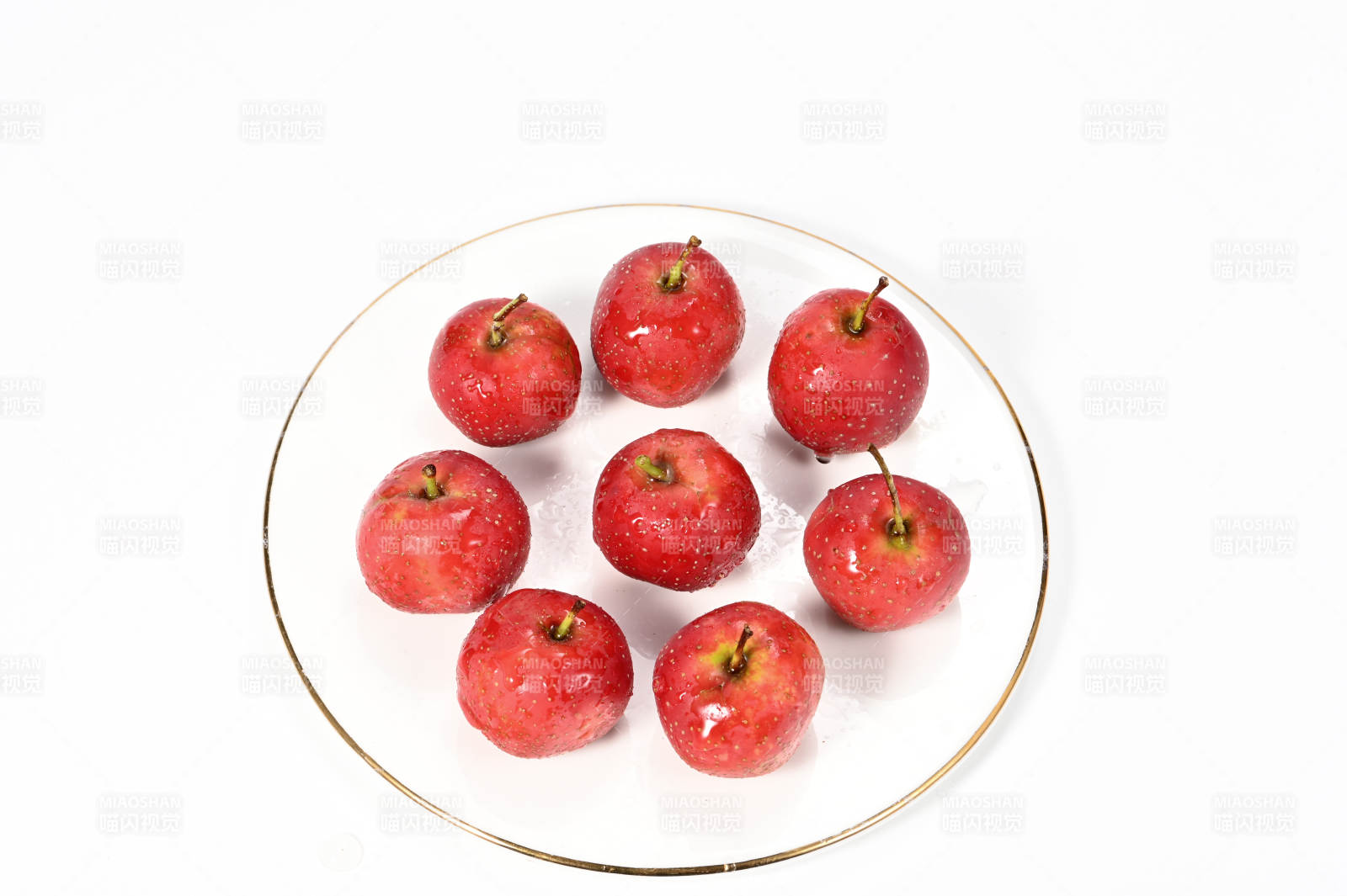 酸甜美味圆润光滑健康食物山楂特写图片