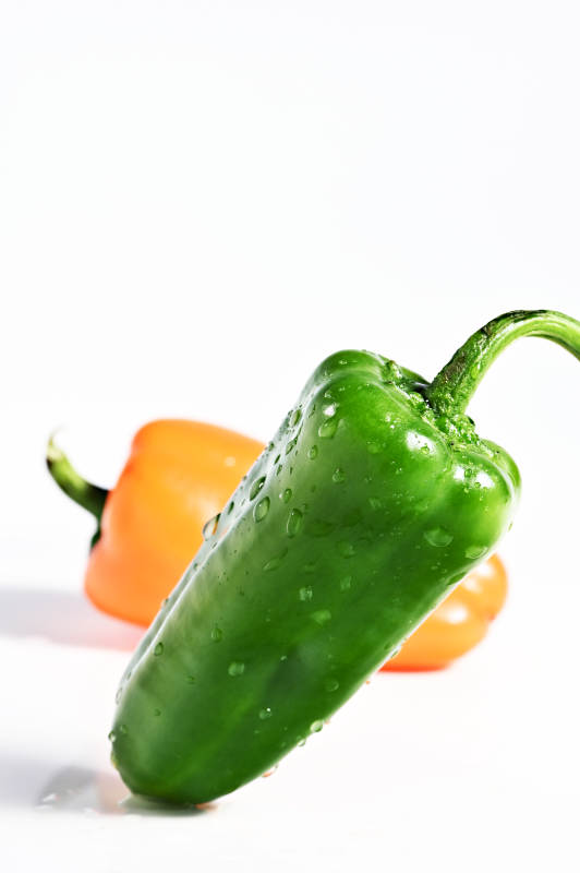 色彩鲜艳的水果甜椒特写图片