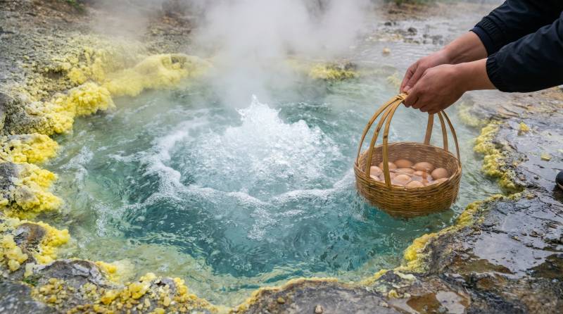 温泉煮蛋图片