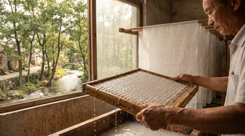 传统手工造纸图片