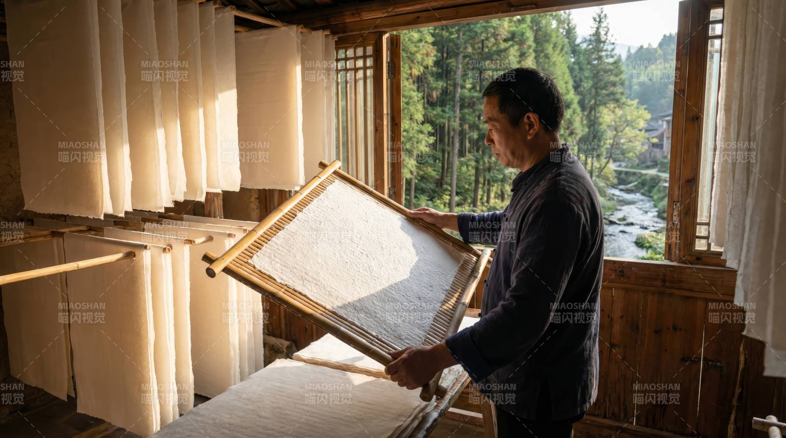 手工造纸技艺图片