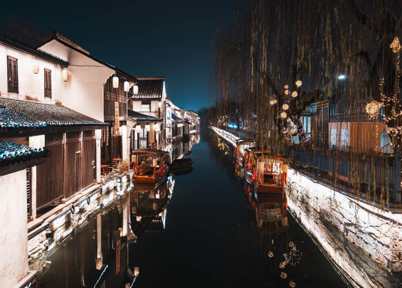 夜泊水乡  古镇图片