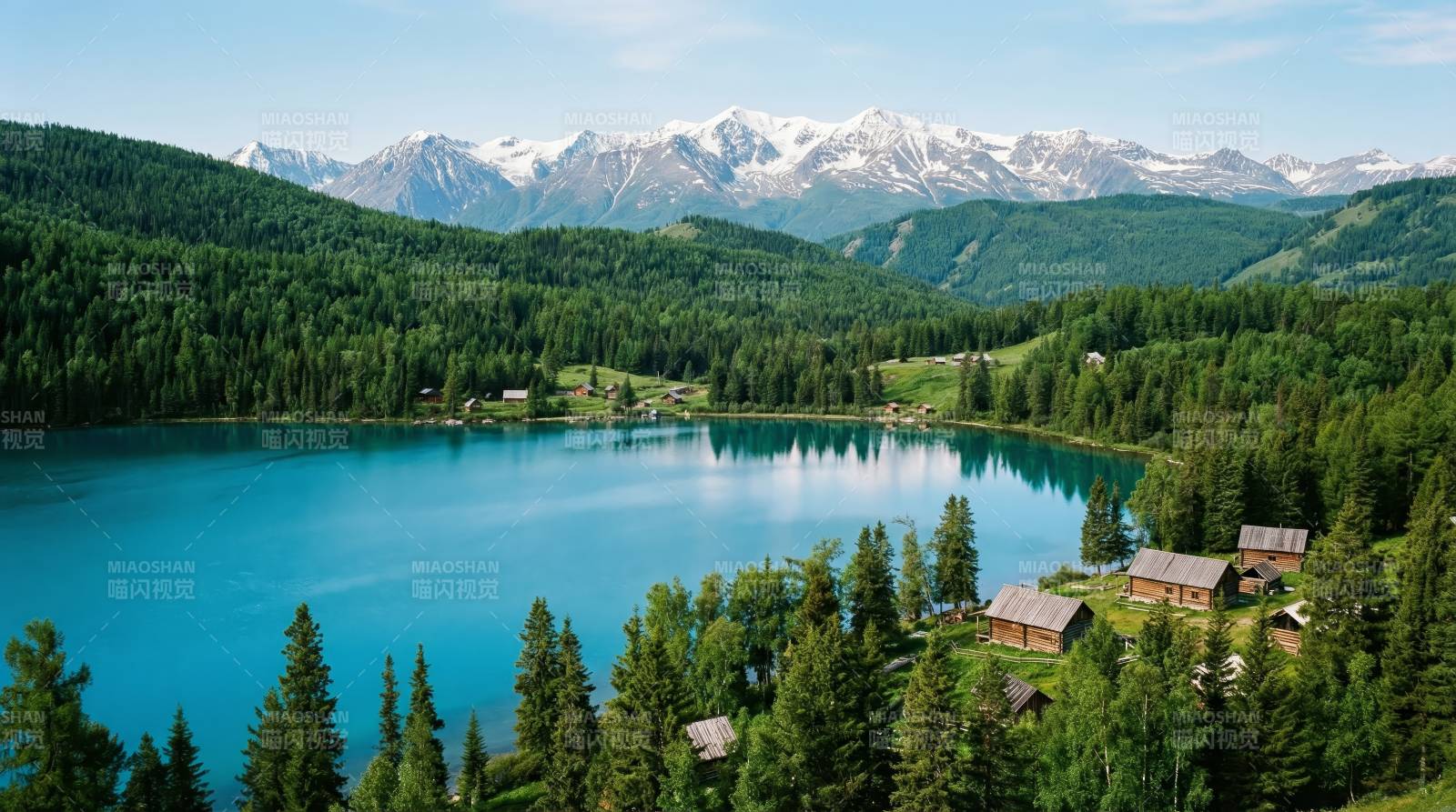 湖光山色美如画图片