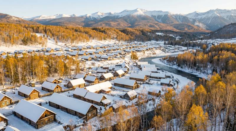 雪乡秋色如画图片