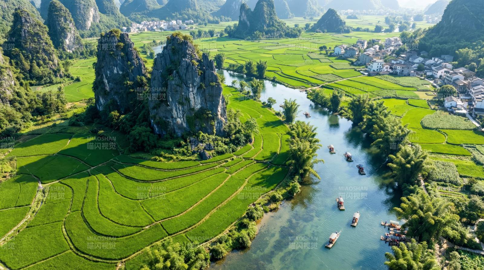 山水田园风光图片