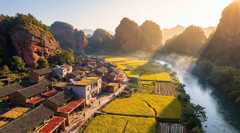 山水田园风光图片