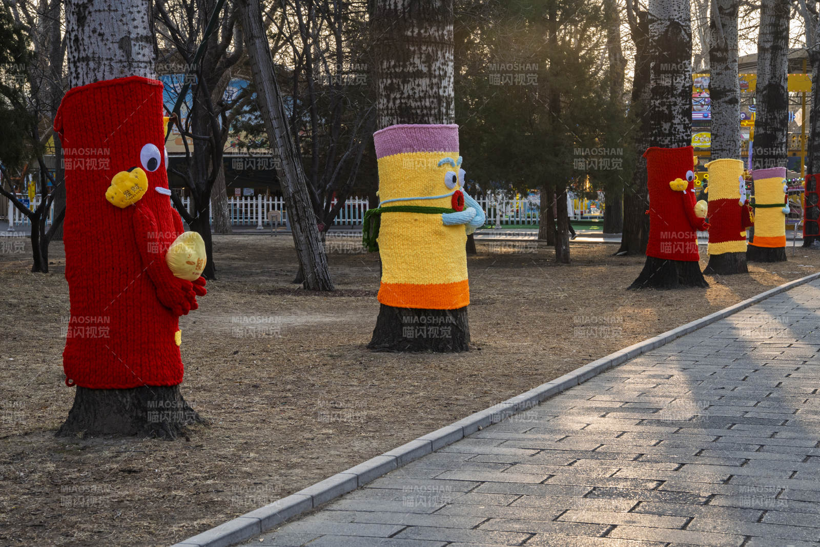 树干穿上了毛衣图片