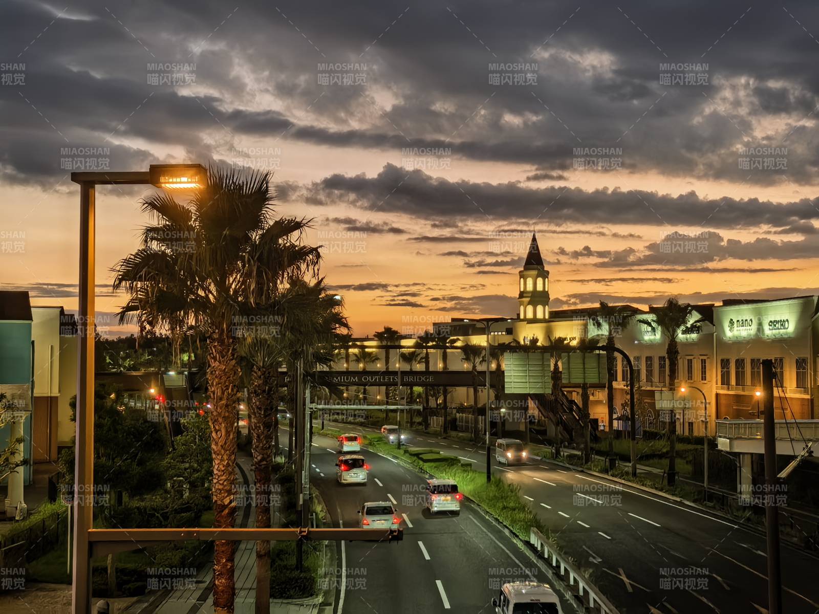 大阪临空城黄昏城市街景图片