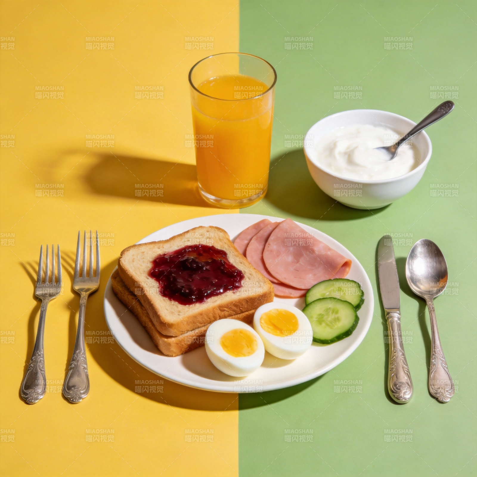 早餐拼盘图片