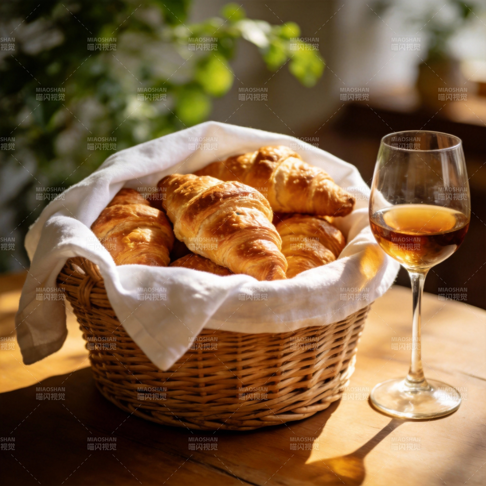 面包与酒的静谧时光图片