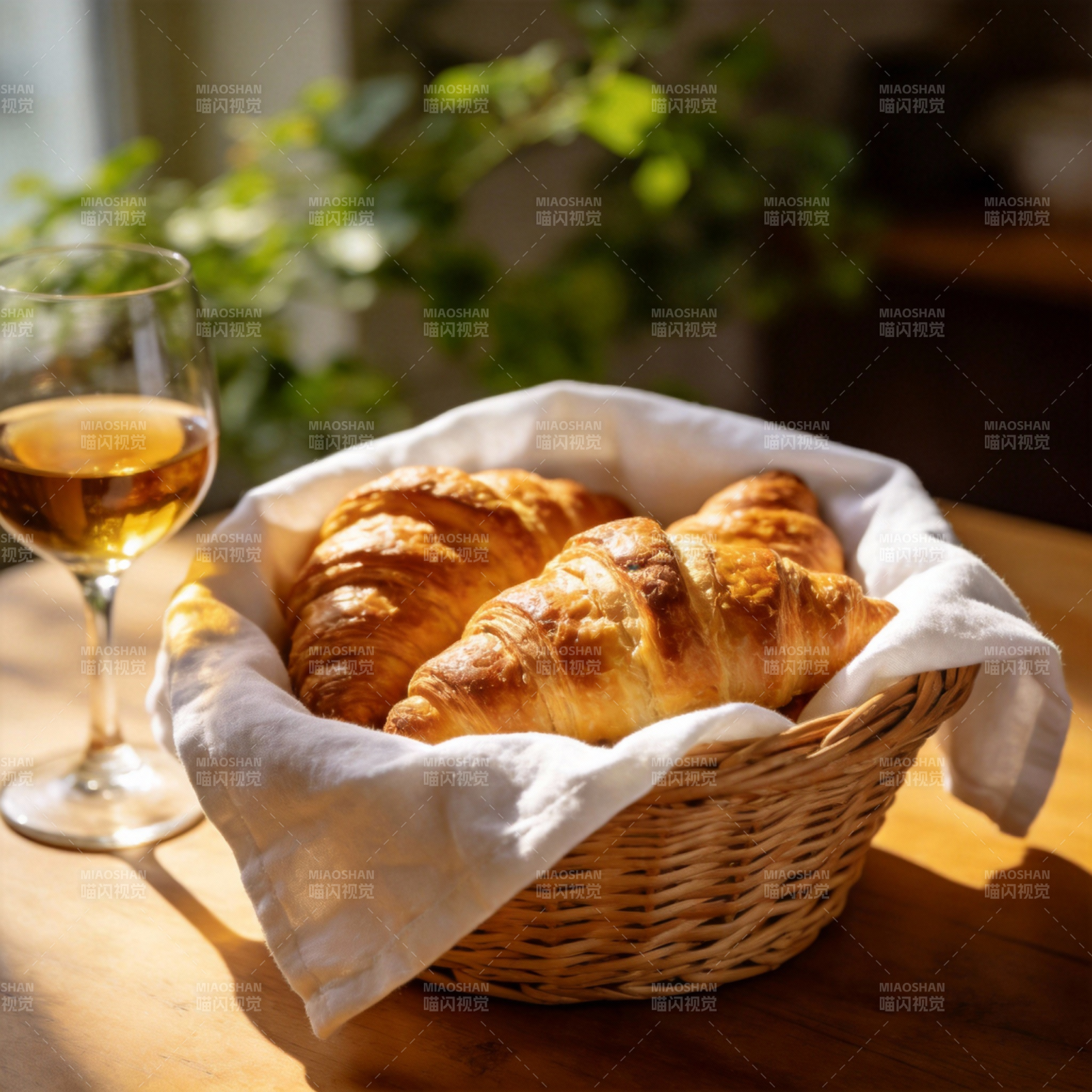 面包与酒的静谧时光图片