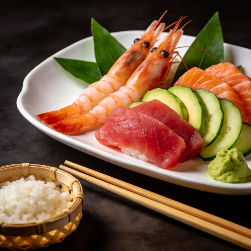 精致寿司拼盘图片