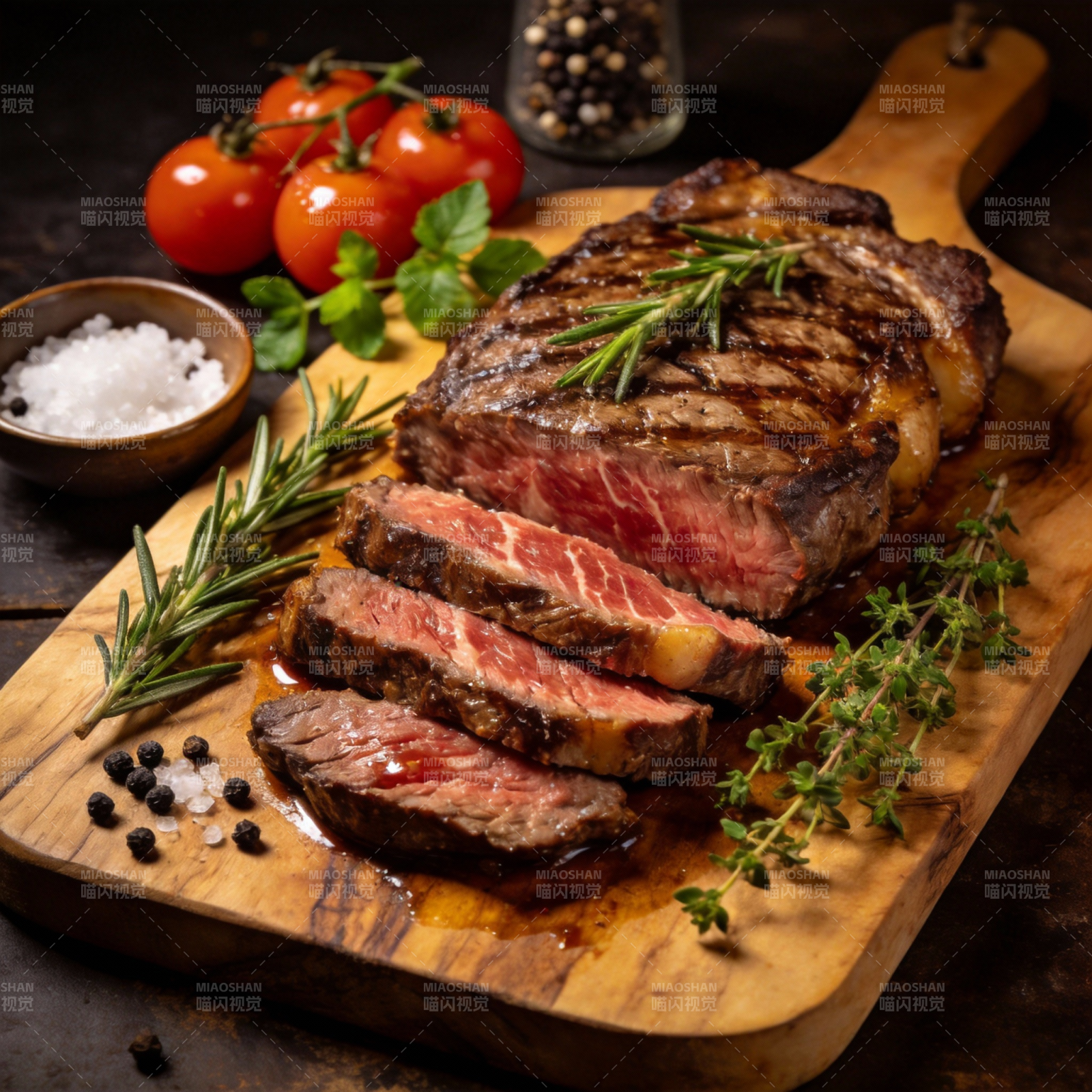 香草烤牛排图片