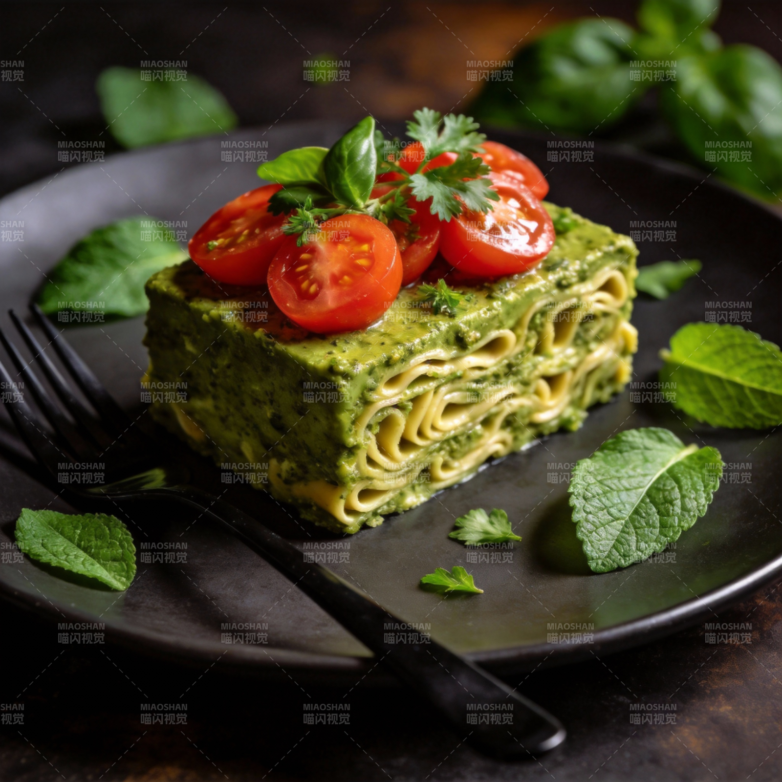 青酱千层面图片