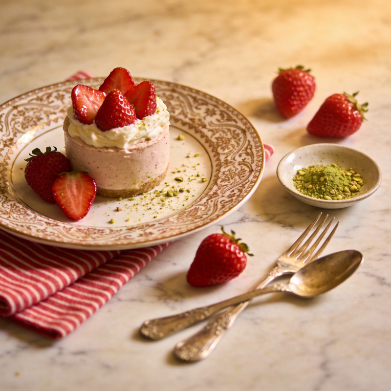 草莓奶油慕斯蛋糕图片