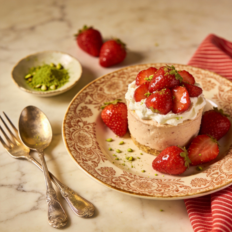 草莓奶油慕斯蛋糕图片