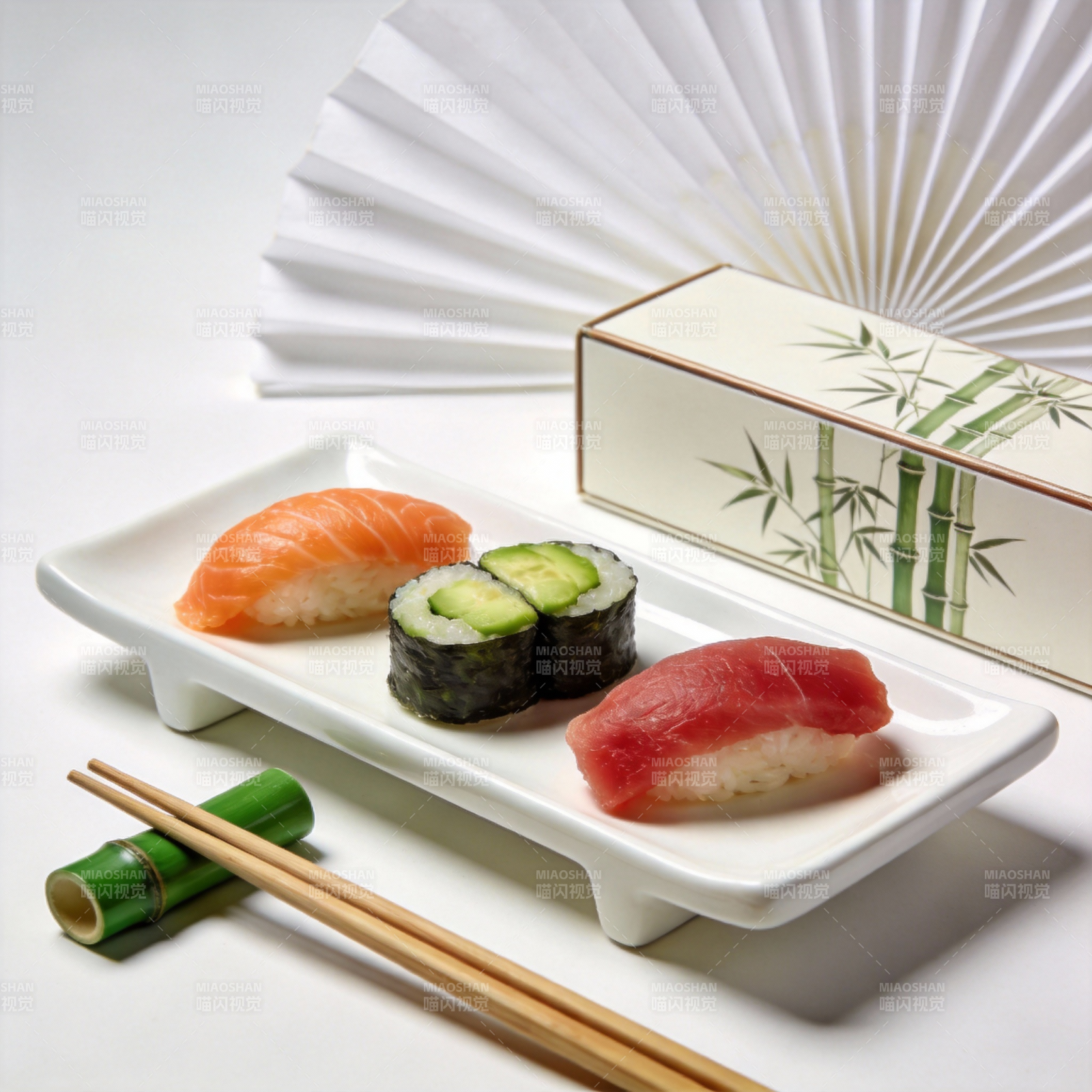 精致寿司摆盘图片
