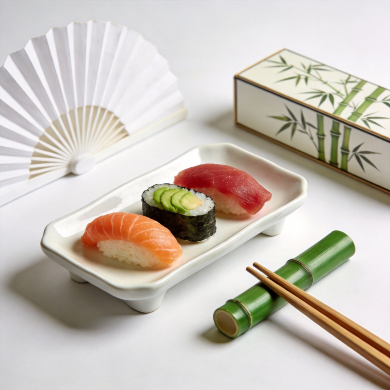 精致寿司摆盘图片