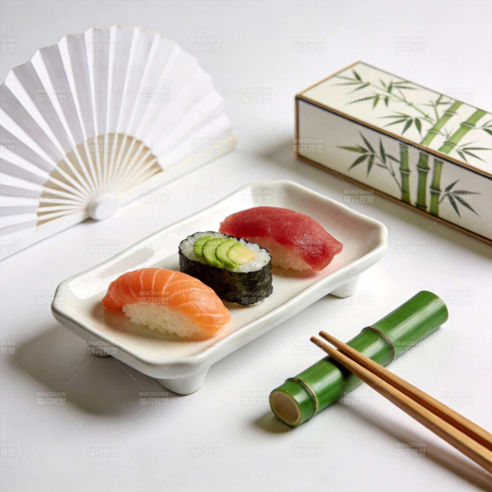 精致寿司摆盘图片