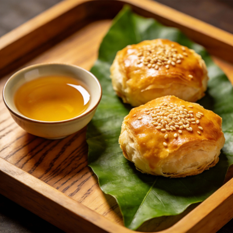 酥饼配茶 清香怡人图片