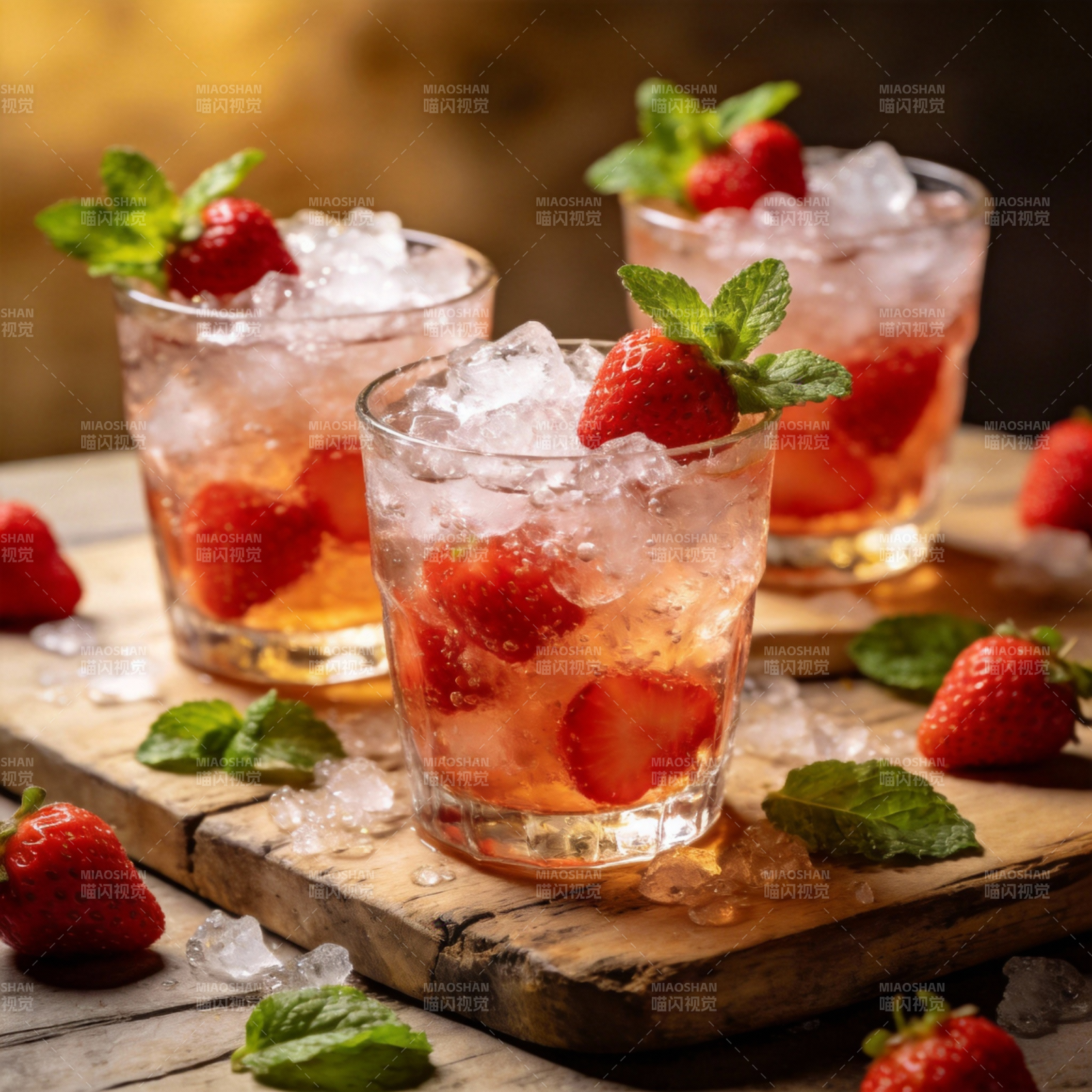 草莓冰饮 清凉一夏图片