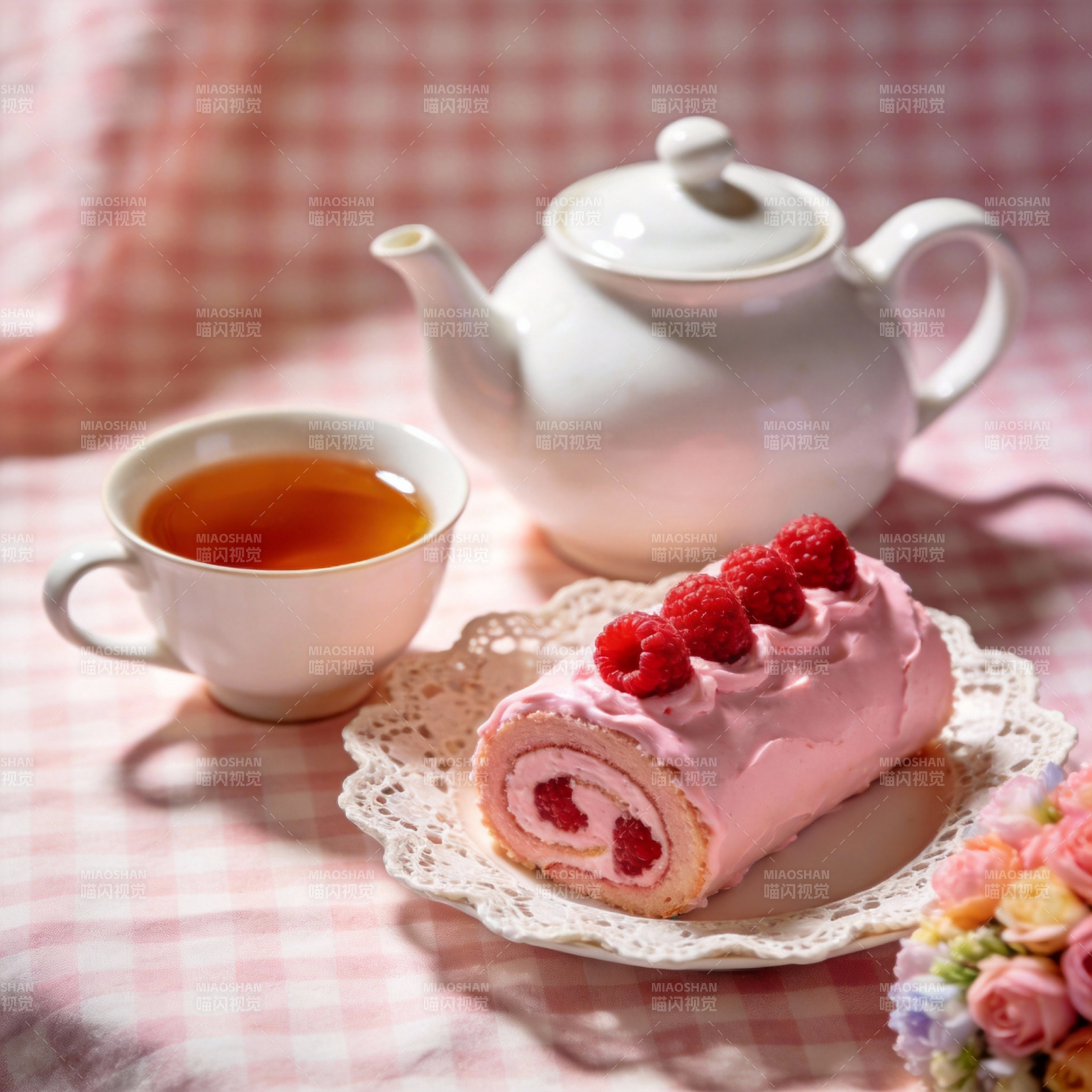 茶香伴甜点图片
