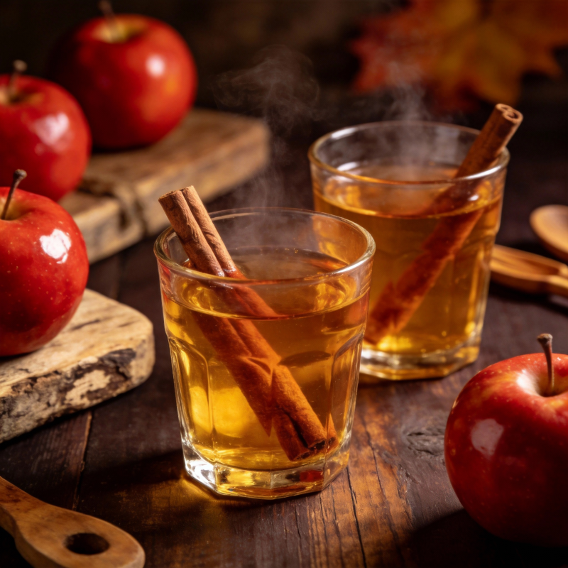 热苹果酒配肉桂图片