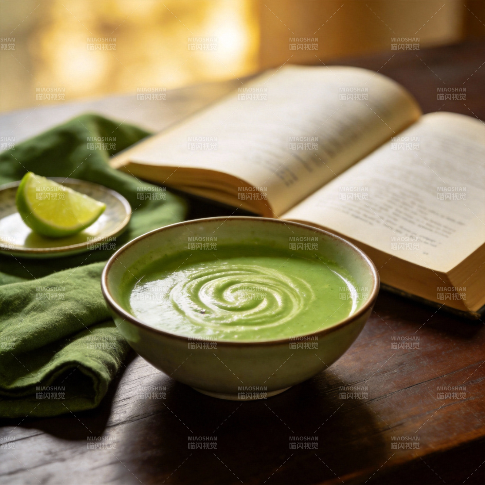 绿汤伴书静享时光图片