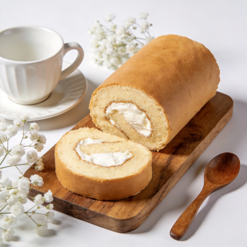 奶油蛋糕卷图片