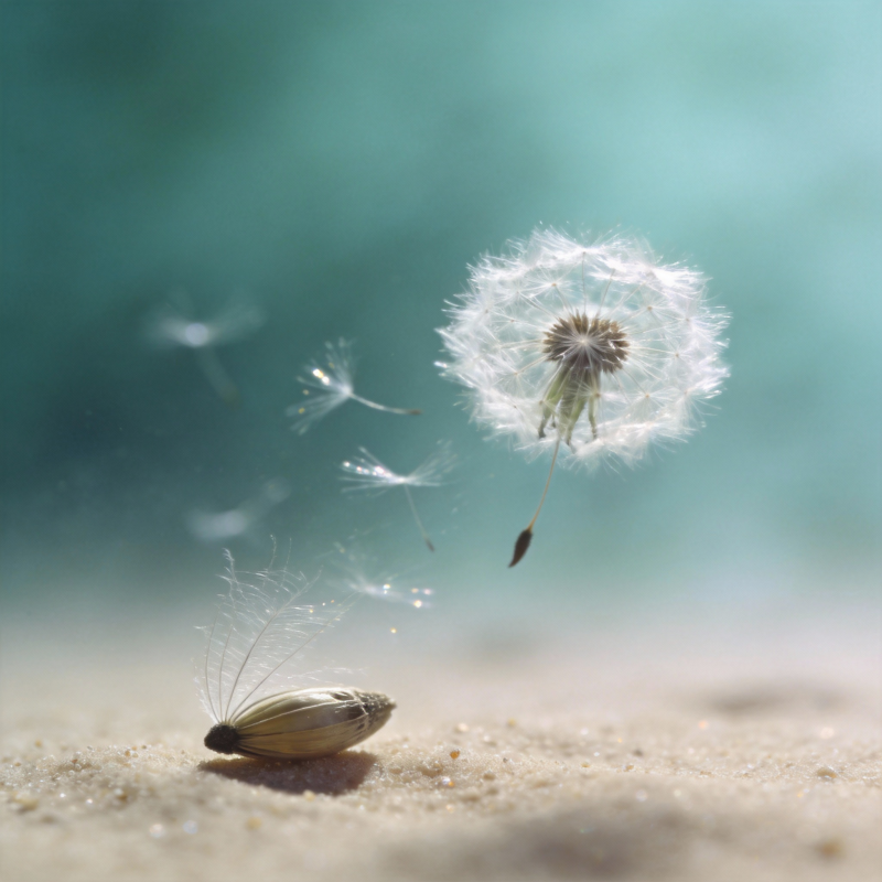 蒲公英飘飞图片