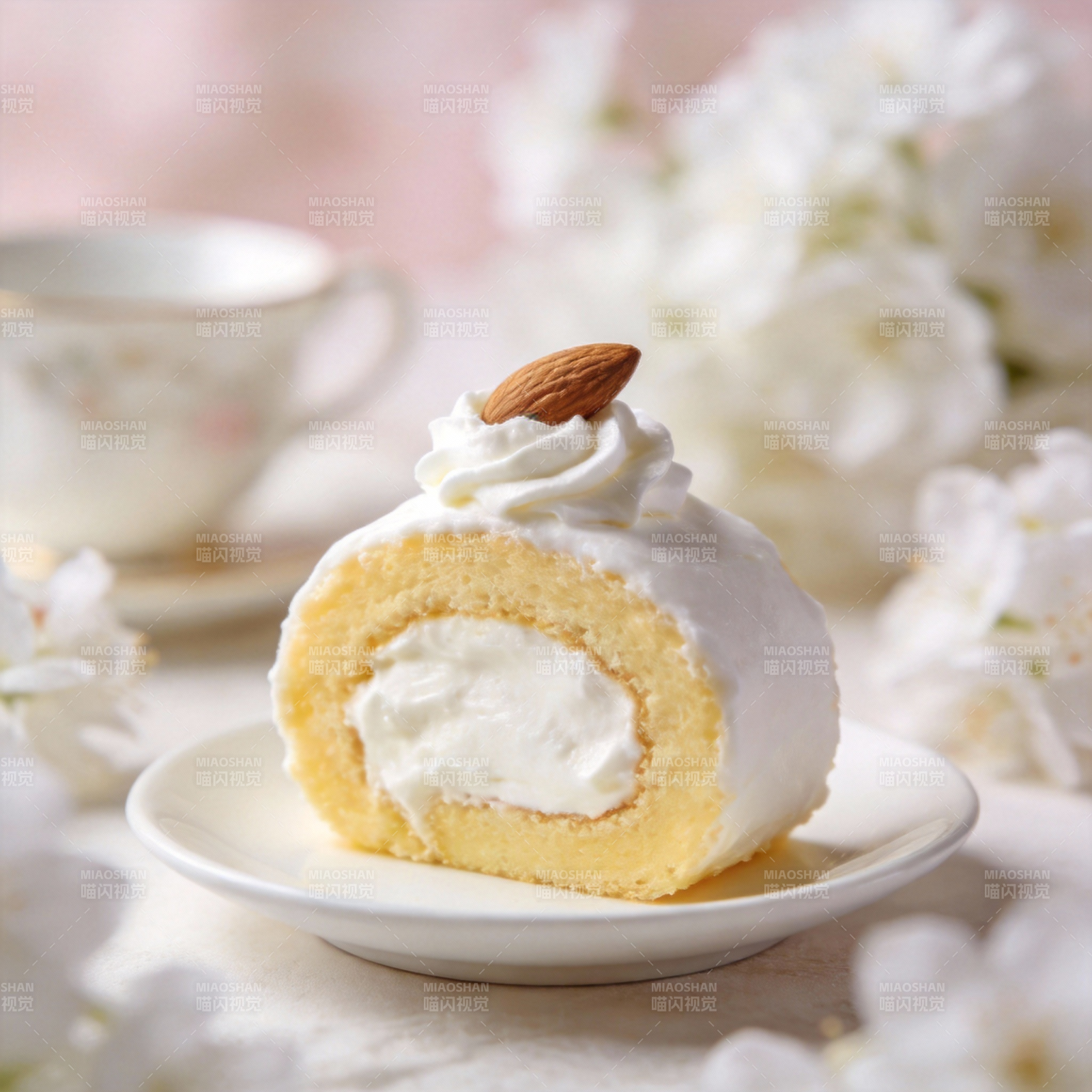 奶油蛋糕卷图片