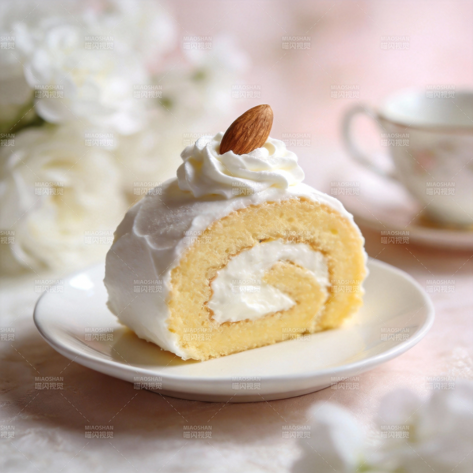 奶油蛋糕卷图片